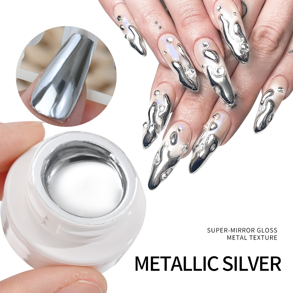 8g/Jar Y2K Mirror Metallic Pai - Nail Glitter Chrome review and price