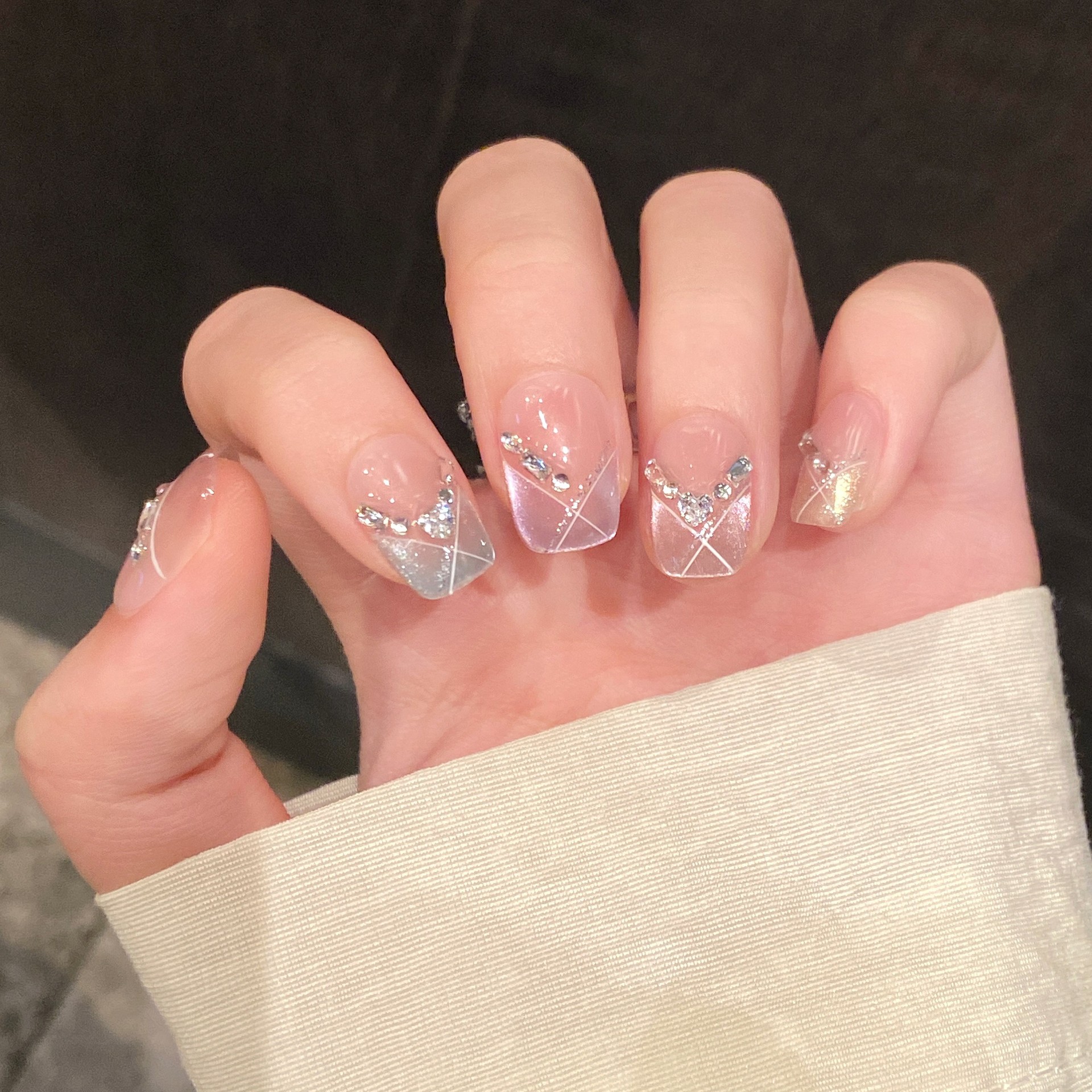 10pcs Handmade Press On Nails  - Nail Art Rainbow review and price