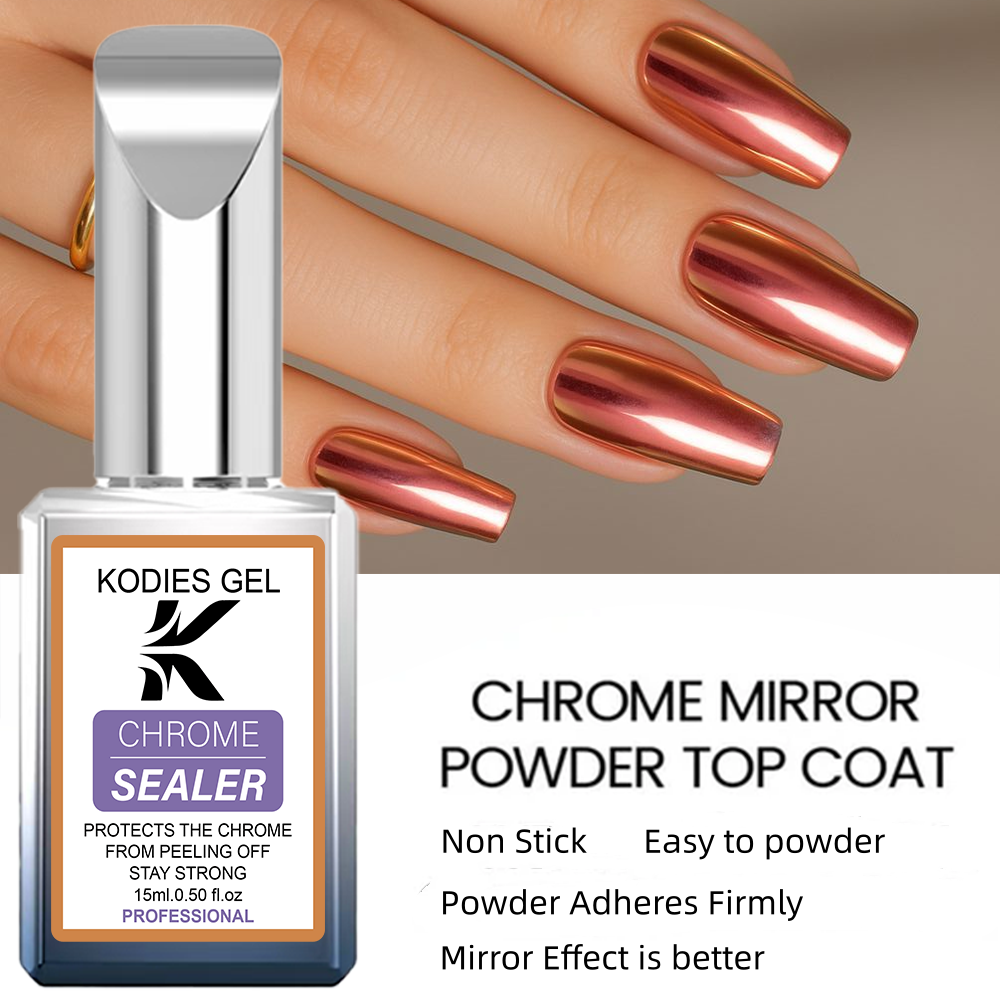 KODIES GEL Chrome Top Coat No  - Nail Glitter Chrome review and price