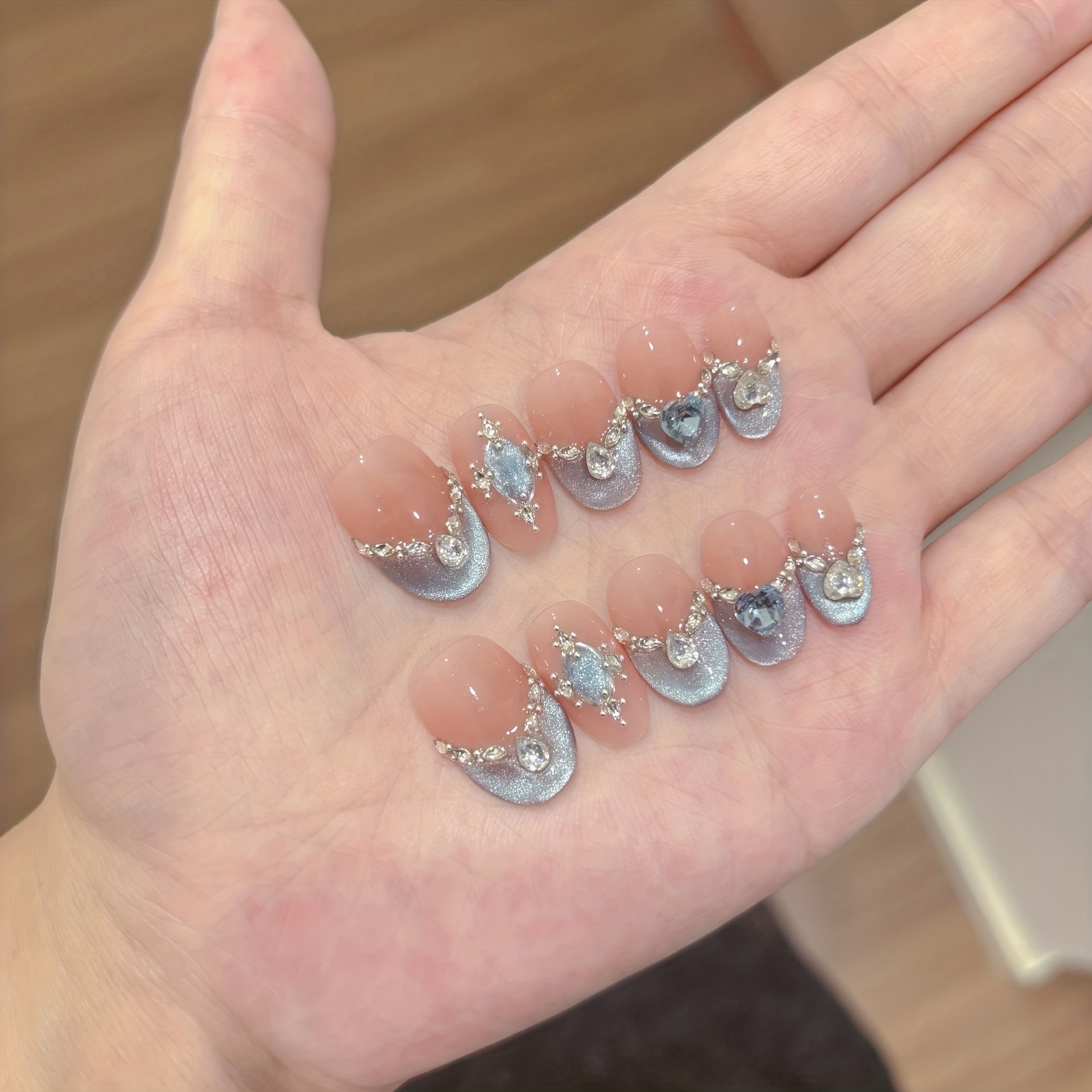 10pcs Handmade Press-on Nail S - Nail Art Full Cat Eye review and price