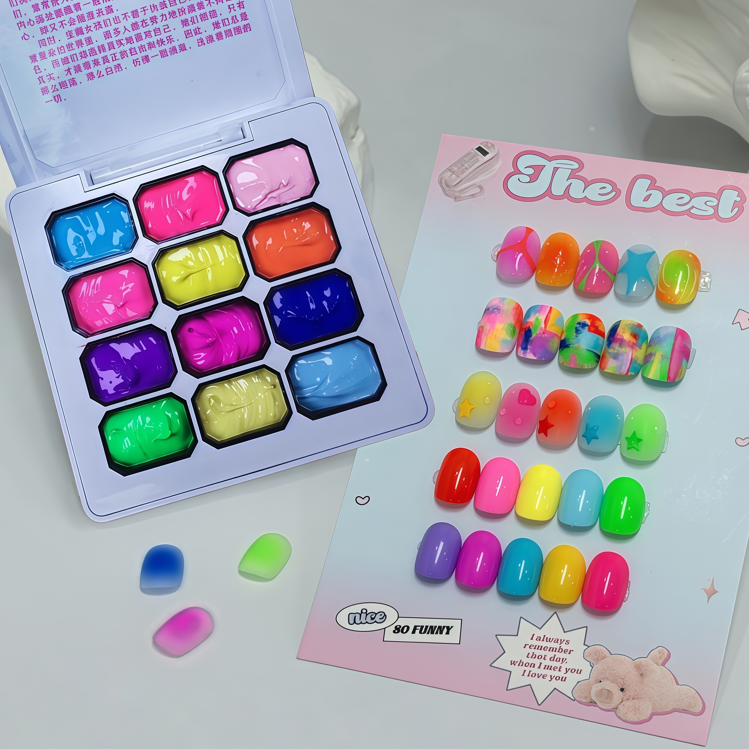 12 Color Rainbow Solid Nail Po - Nail Art Rainbow review and price