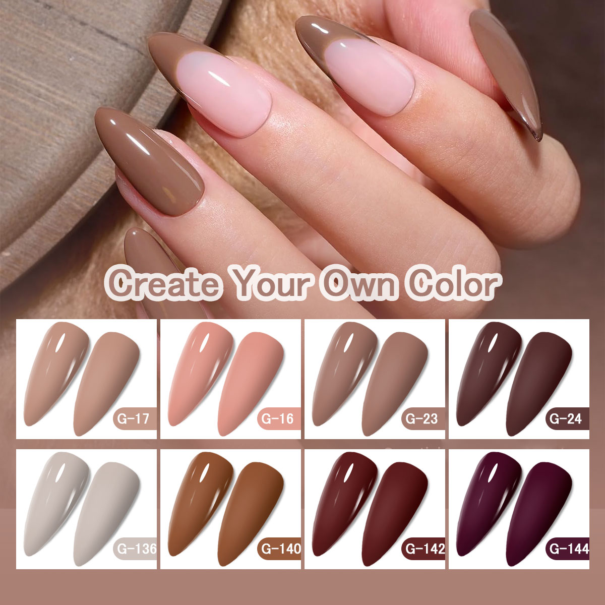 8PCS Muted Tone Gel Nail Polis - Nail Art Violet review and price