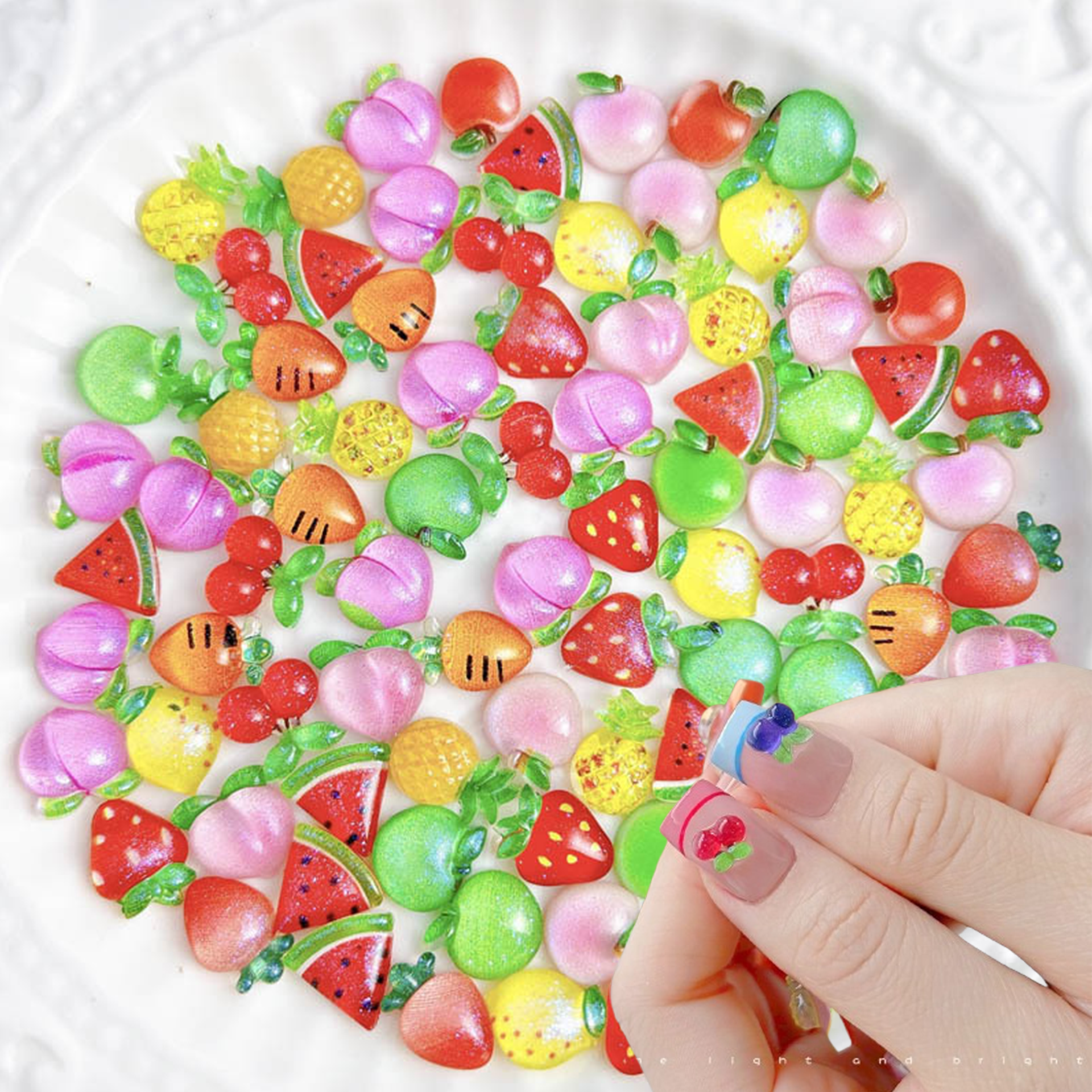 50Pcs Mix Resin Summer Fruit N - Nail Art Strawberry review and price
