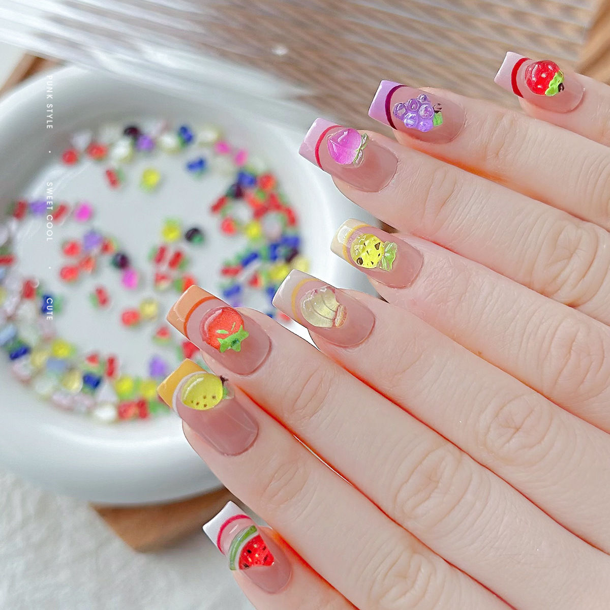 50Pcs Mix Resin Summer Fruit N - Nail Art Strawberry review and price