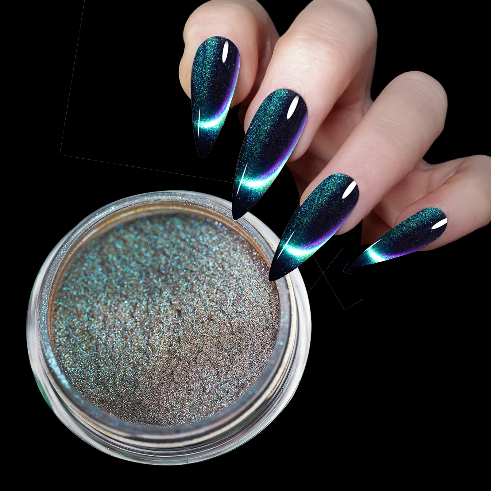 9D HD Cat Magnet Nail Powder S - Nail Glitter Chrome review and price