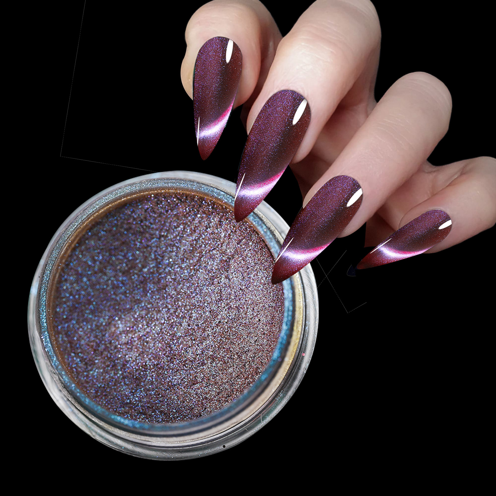 9D HD Cat Magnet Nail Powder S - Nail Glitter Chrome review and price