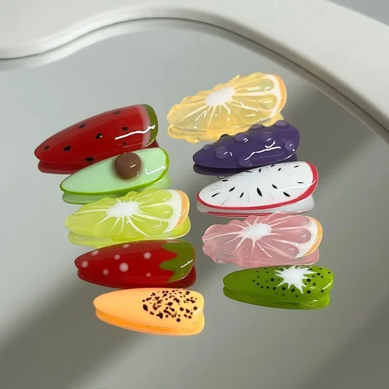 10pcs Handmade Summer Fruit Fa - Nail Art Strawberry review and price