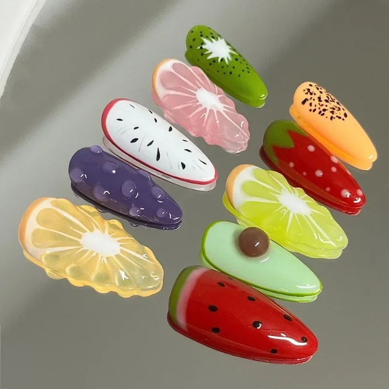 10pcs Handmade Summer Fruit Fa - Nail Art Strawberry review and price