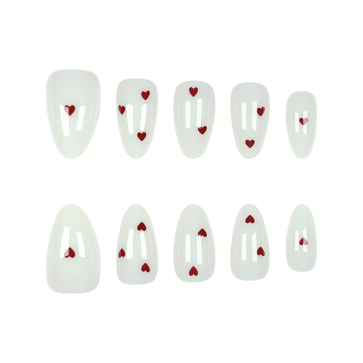 30Pcs Simple Red Heart False N - Nail Art Simple review and price