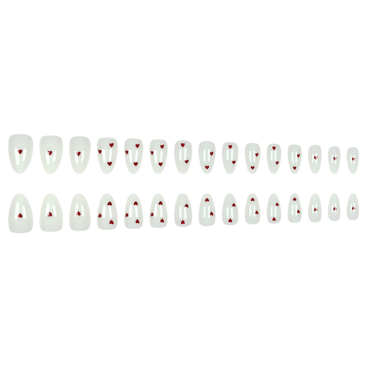 30Pcs Simple Red Heart False N - Nail Art Simple review and price