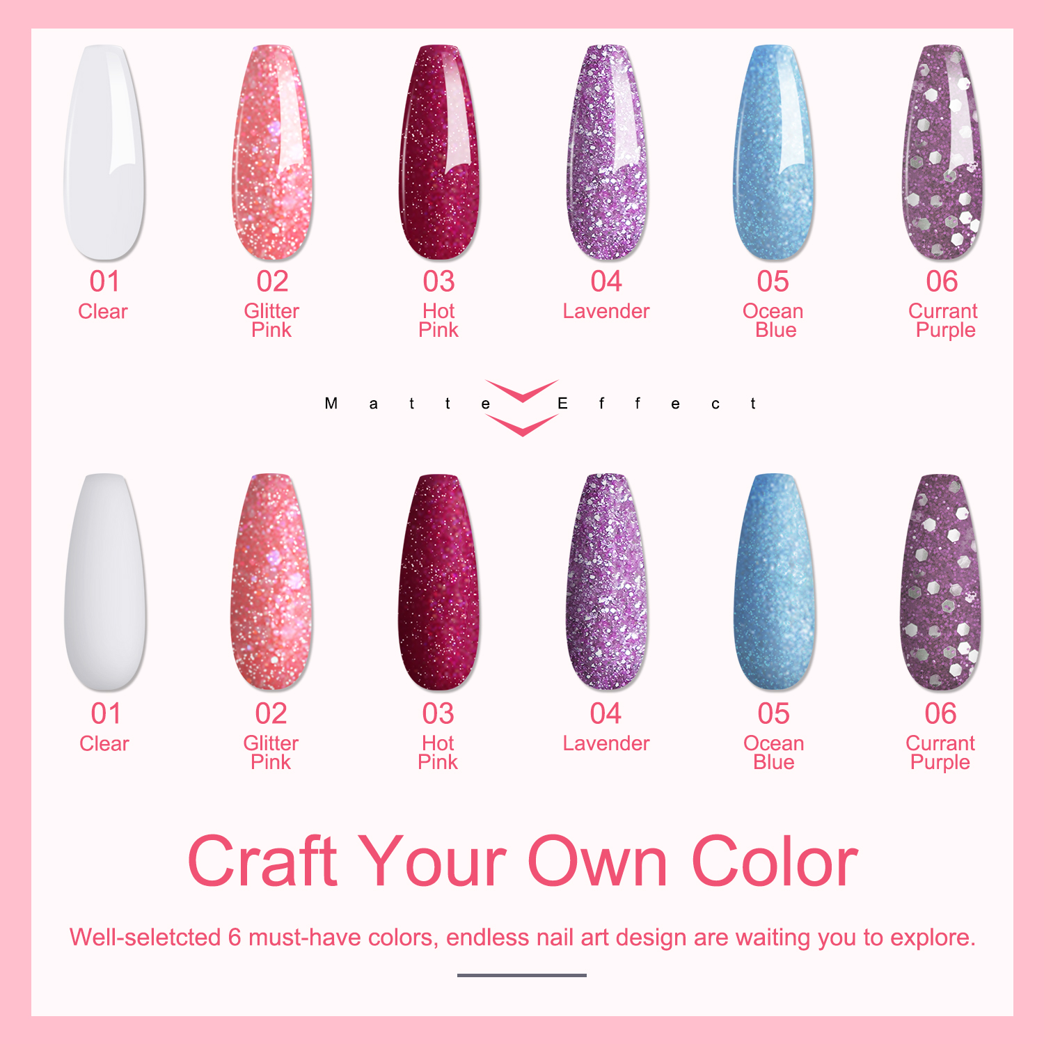 6pcs Large Capacity Glitter Pi - Nail Art Violet review and price