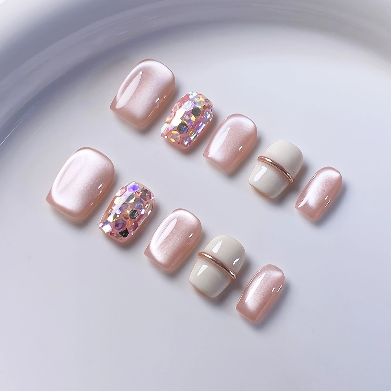 10 pieces of pure handmade alm - Nail Art Simple review and price