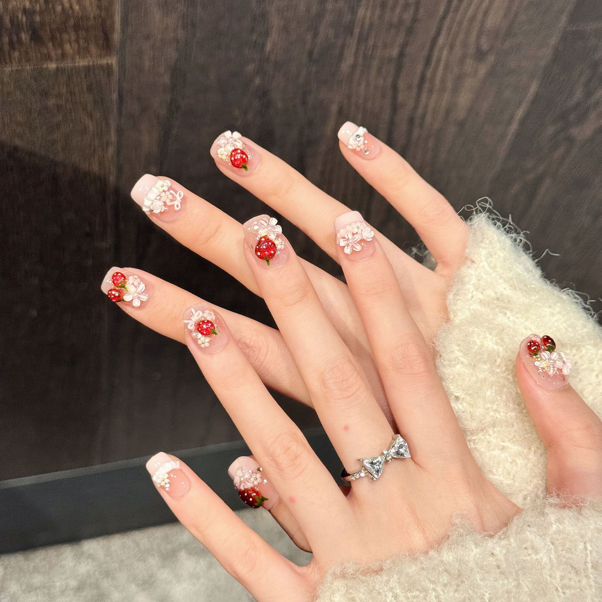 10pcs Cute Red Strawberry Pres - Nail Art Strawberry review and price