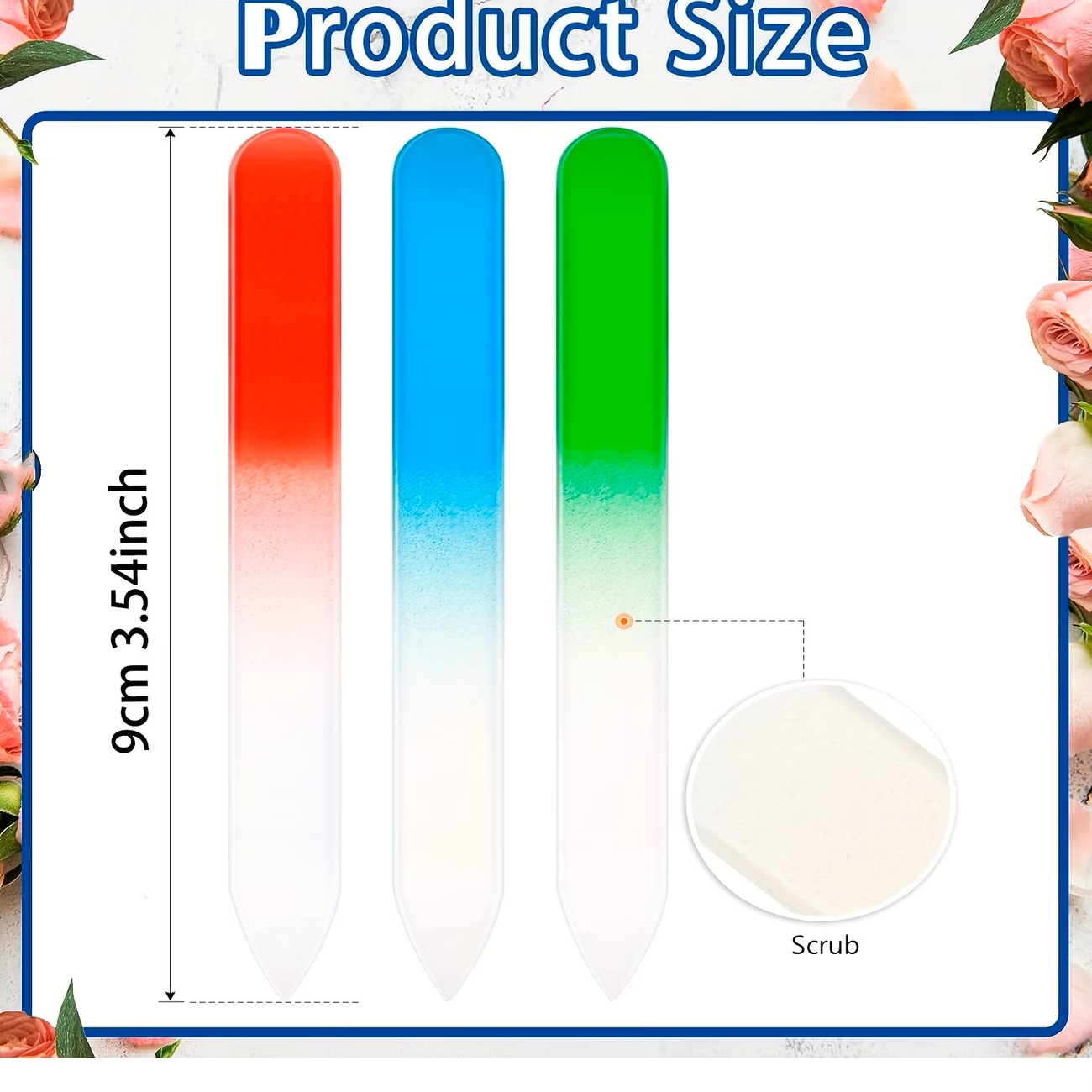 6pcs Crystal Glass Nail Files  - Nail Art Rainbow review and price