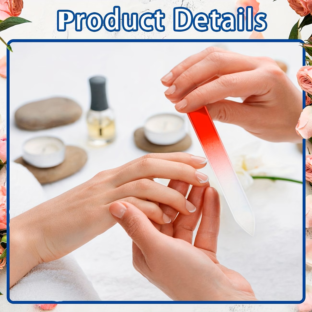 6pcs Crystal Glass Nail Files  - Nail Art Rainbow review and price