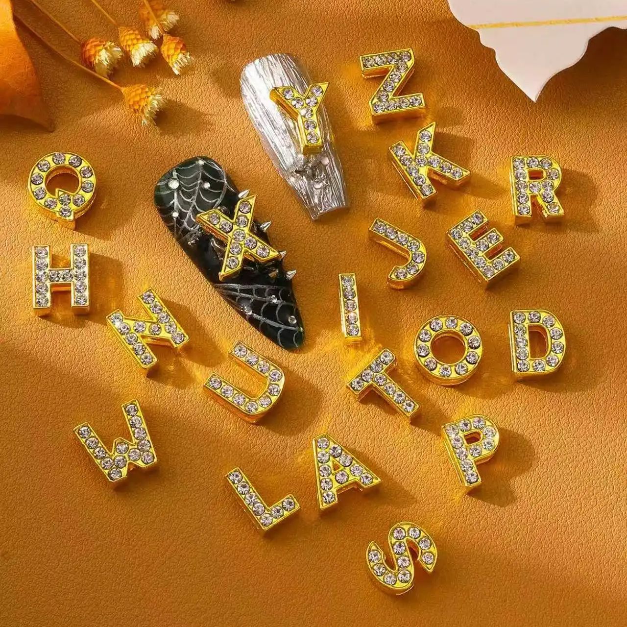 10/26Pcs/lot 3D Full Diamond G - Nail Art Zone review and price