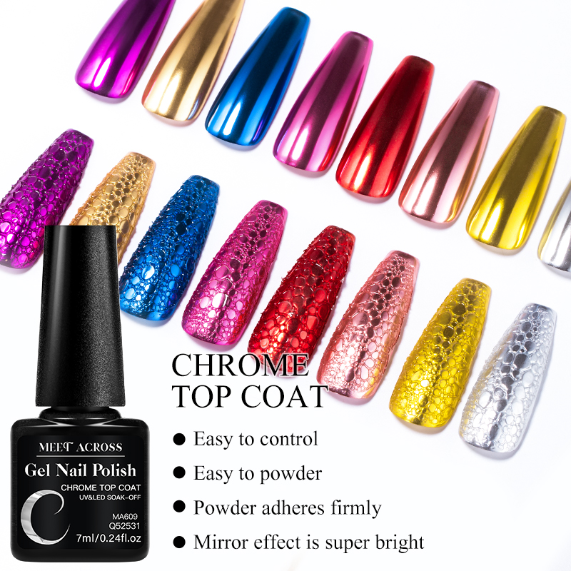 7ML Chrome Top Coat For Mirror - Nail Glitter Chrome review and price