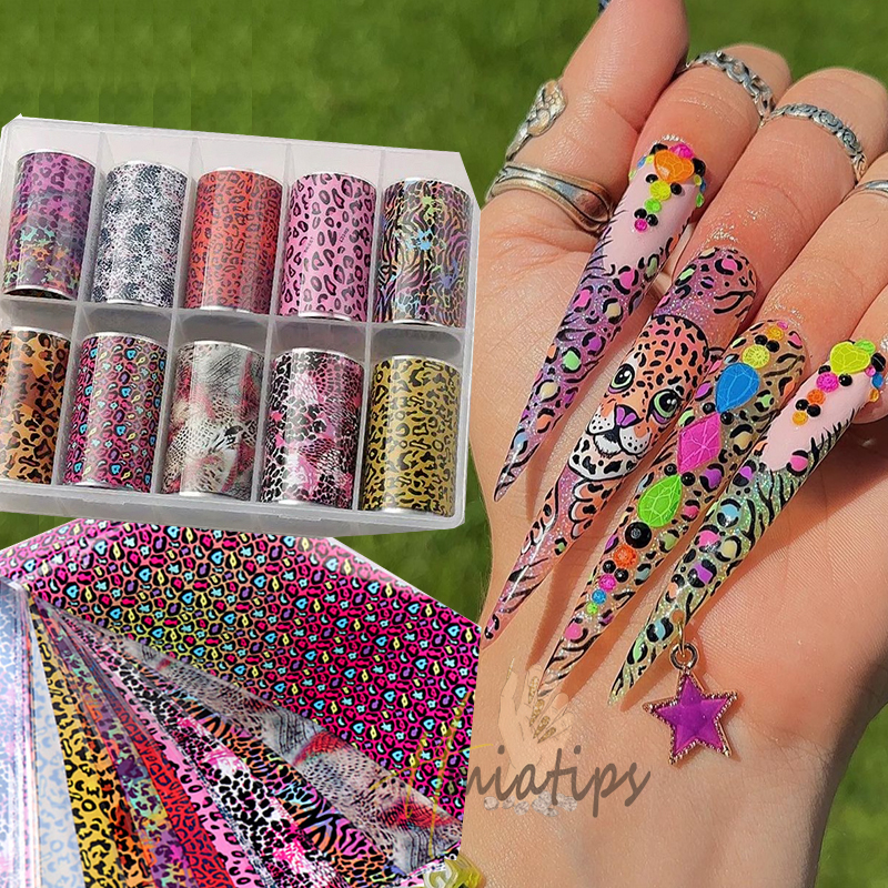10 Roll Luxury Pink Leopard Pr - Nail Art Zebra Design review and price
