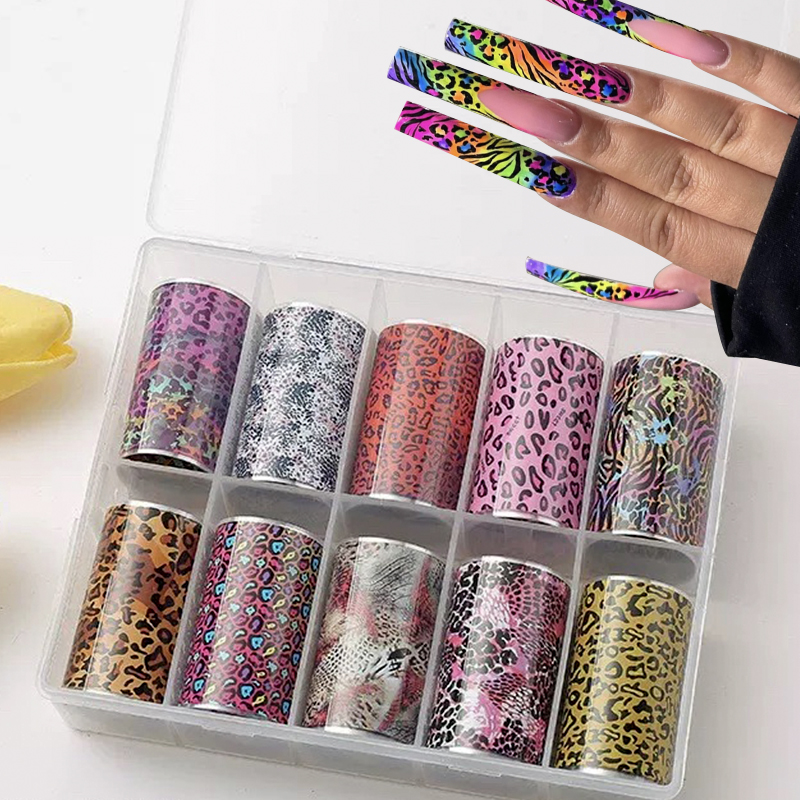 10 Roll Luxury Pink Leopard Pr - Nail Art Zebra Design review and price