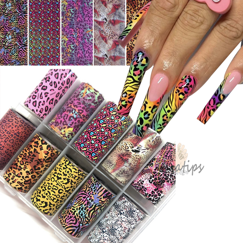 10 Roll Luxury Pink Leopard Pr - Nail Art Zebra Design review and price