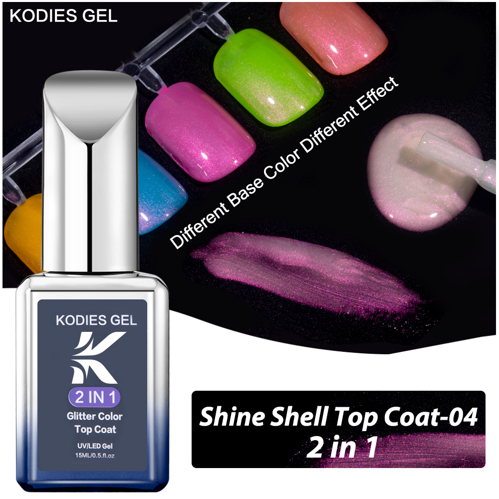 KODIES GEL Glitter Top Coat Au - Nail Glitter Chrome review and price