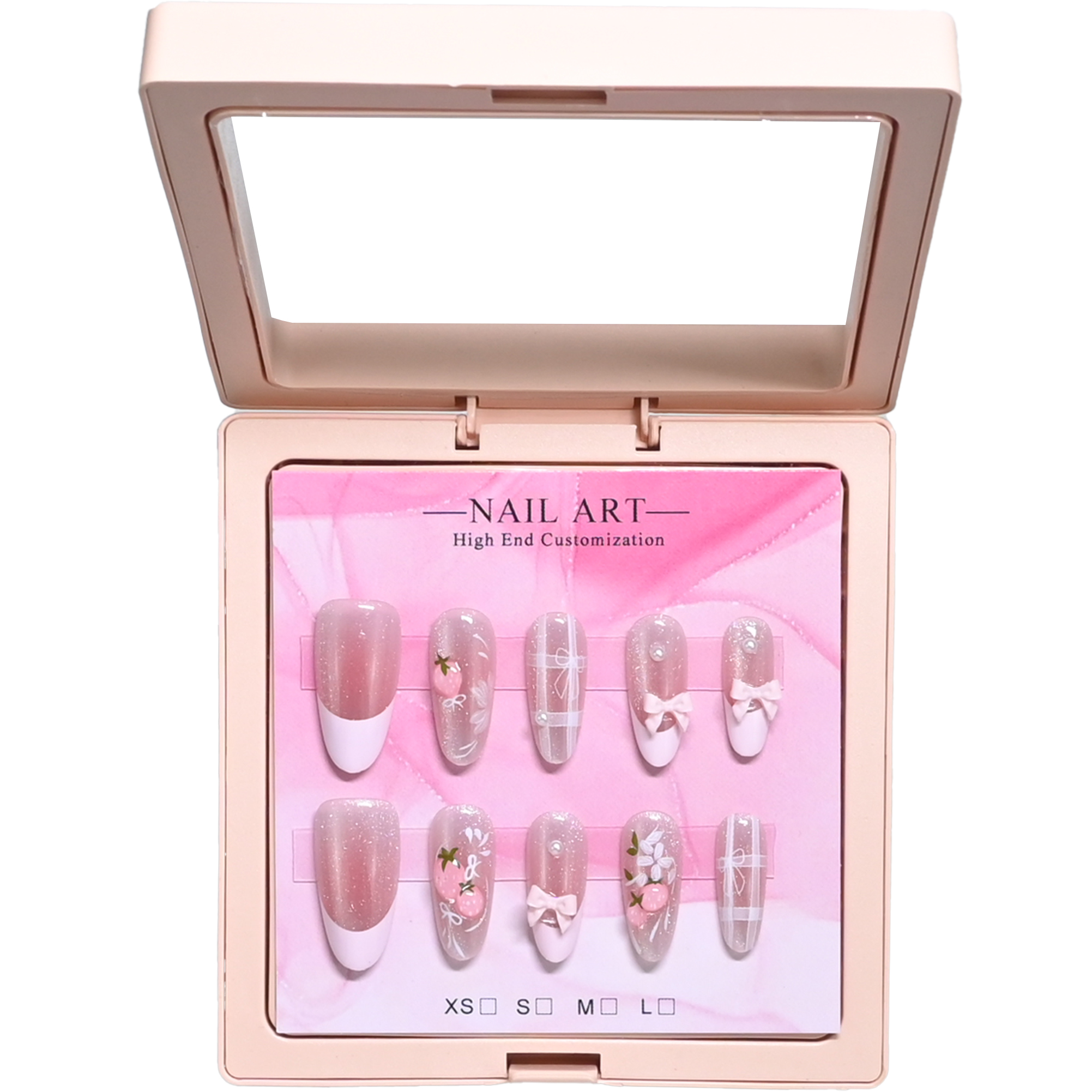 10 handmade almond nails in mi - Nail Art Strawberry review and price