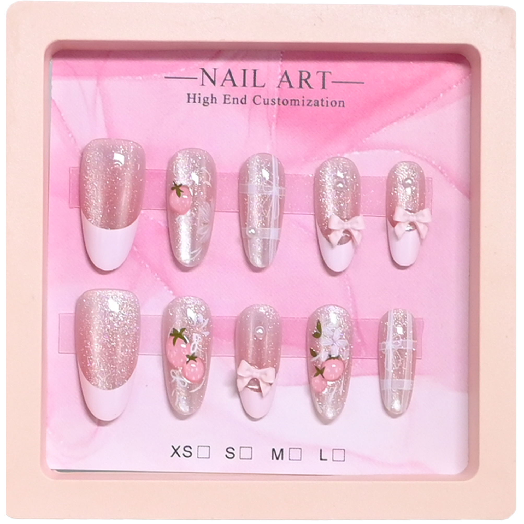 10 handmade almond nails in mi - Nail Art Strawberry review and price