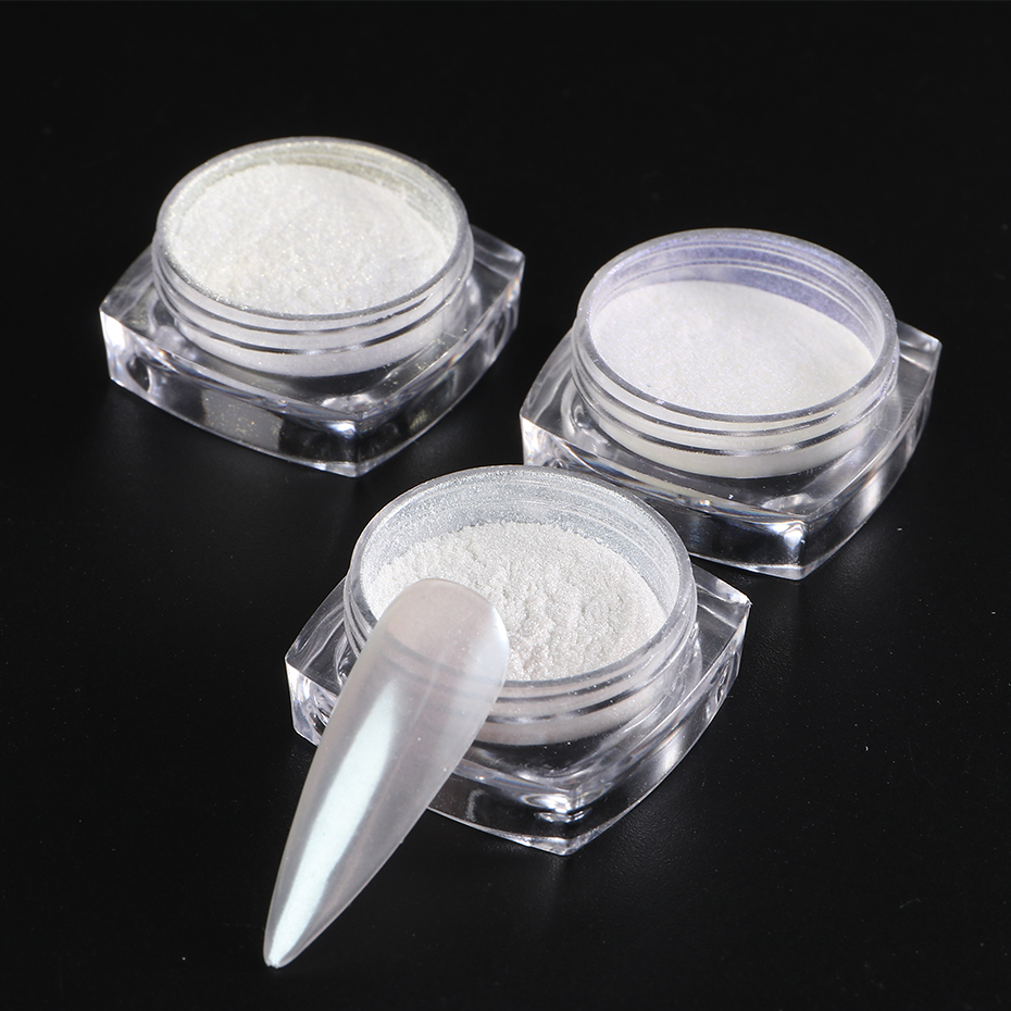 Moonlight Pearl White Nails Gl - Nail Glitter Chrome review and price