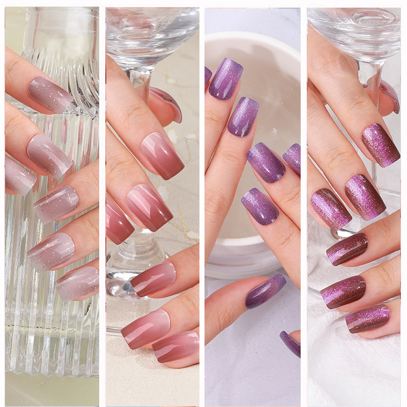 Semi-cured Gel Nail Sticker Fu - Nail Art Full Cat Eye review and price